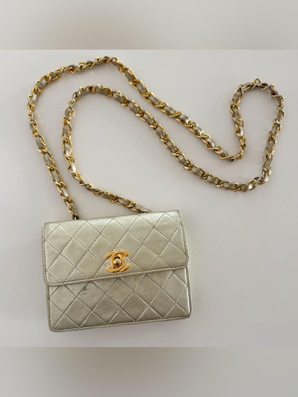 Chanel Vintage Mini Quilted CC Flap Bag
